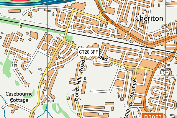 CT20 3FF map - OS VectorMap District (Ordnance Survey)