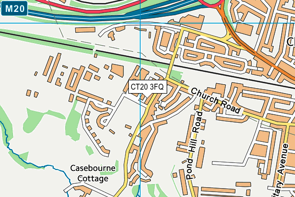 CT20 3FQ map - OS VectorMap District (Ordnance Survey)