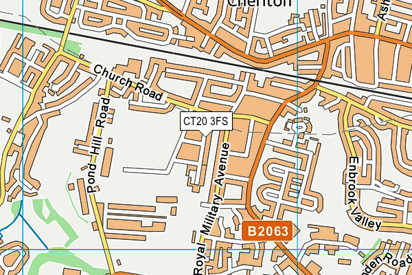 CT20 3FS map - OS VectorMap District (Ordnance Survey)