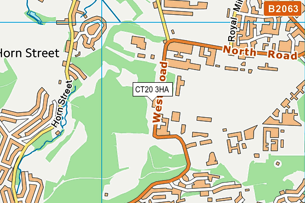 CT20 3HA map - OS VectorMap District (Ordnance Survey)