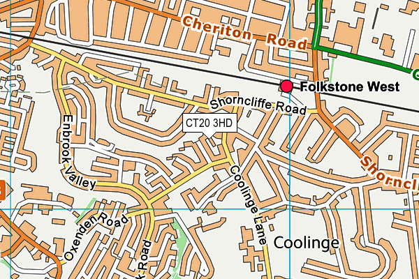 CT20 3HD map - OS VectorMap District (Ordnance Survey)