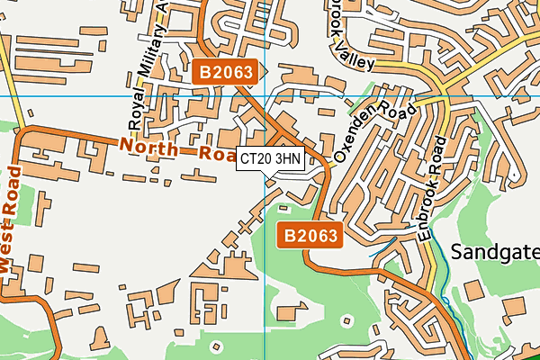 CT20 3HN map - OS VectorMap District (Ordnance Survey)
