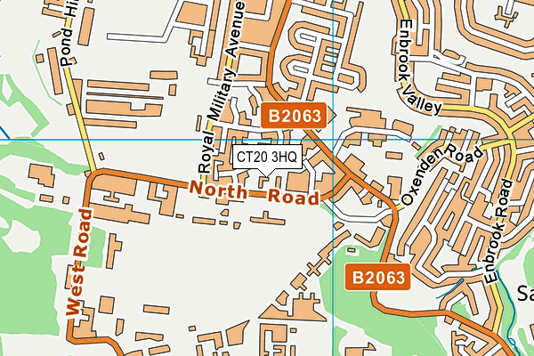 CT20 3HQ map - OS VectorMap District (Ordnance Survey)