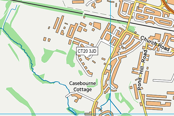 CT20 3JD map - OS VectorMap District (Ordnance Survey)