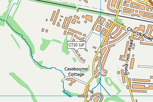 CT20 3JF map - OS VectorMap District (Ordnance Survey)