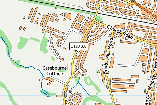 Folkestone, St Martin's Church of England Primary School map (CT20 3JJ) - OS VectorMap District (Ordnance Survey)