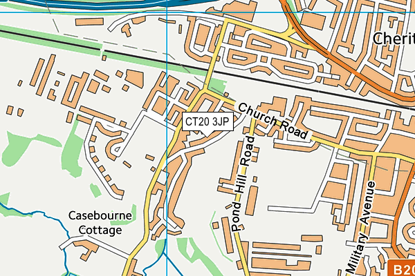 CT20 3JP map - OS VectorMap District (Ordnance Survey)