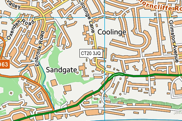 CT20 3JQ map - OS VectorMap District (Ordnance Survey)