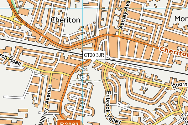 CT20 3JR map - OS VectorMap District (Ordnance Survey)