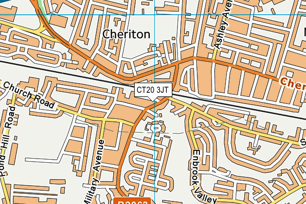 CT20 3JT map - OS VectorMap District (Ordnance Survey)