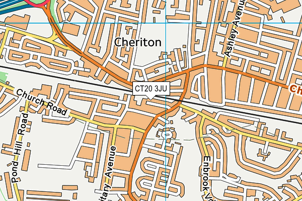 CT20 3JU map - OS VectorMap District (Ordnance Survey)