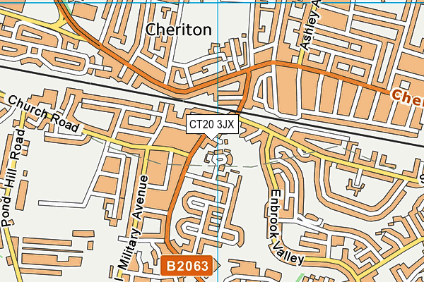 CT20 3JX map - OS VectorMap District (Ordnance Survey)