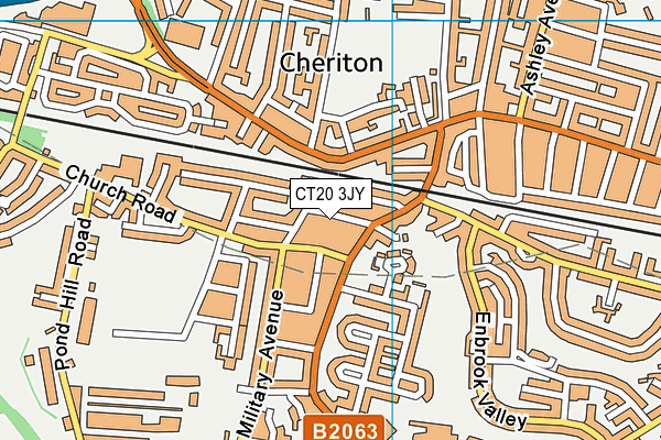 CT20 3JY map - OS VectorMap District (Ordnance Survey)