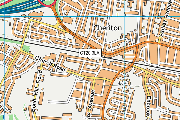 CT20 3LA map - OS VectorMap District (Ordnance Survey)