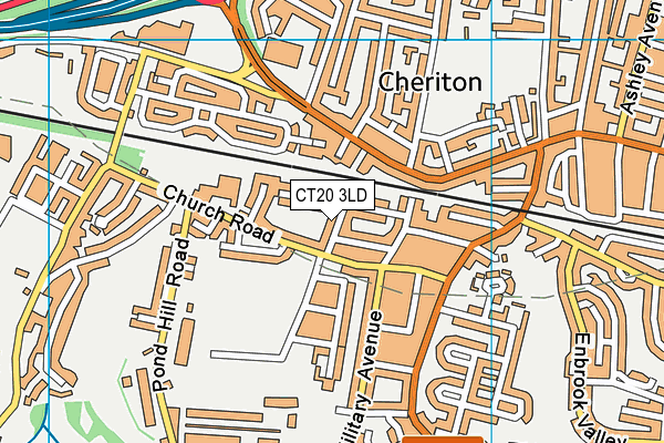 CT20 3LD map - OS VectorMap District (Ordnance Survey)
