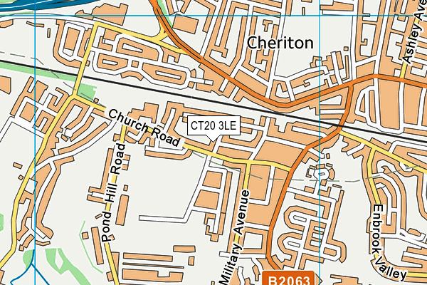 CT20 3LE map - OS VectorMap District (Ordnance Survey)