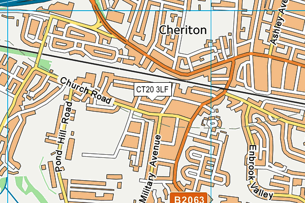 CT20 3LF map - OS VectorMap District (Ordnance Survey)