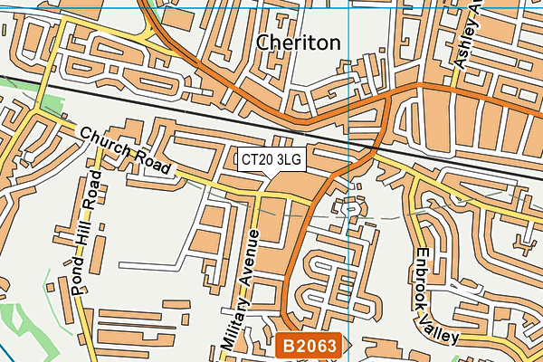 CT20 3LG map - OS VectorMap District (Ordnance Survey)