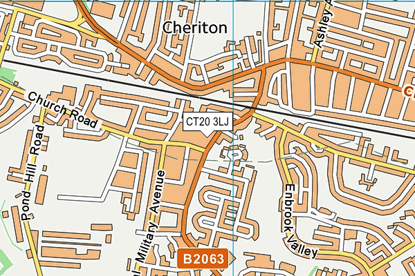 CT20 3LJ map - OS VectorMap District (Ordnance Survey)