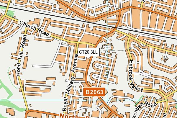 CT20 3LL map - OS VectorMap District (Ordnance Survey)