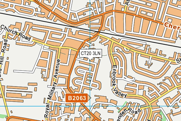 CT20 3LN map - OS VectorMap District (Ordnance Survey)