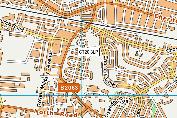 CT20 3LP map - OS VectorMap District (Ordnance Survey)