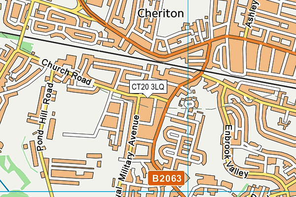 CT20 3LQ map - OS VectorMap District (Ordnance Survey)