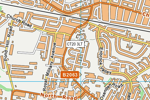 CT20 3LT map - OS VectorMap District (Ordnance Survey)