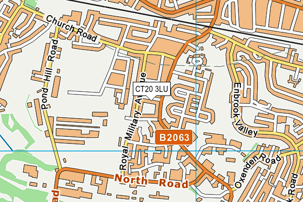 CT20 3LU map - OS VectorMap District (Ordnance Survey)