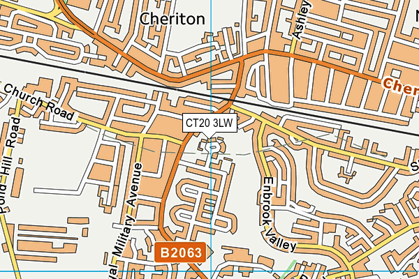 CT20 3LW map - OS VectorMap District (Ordnance Survey)