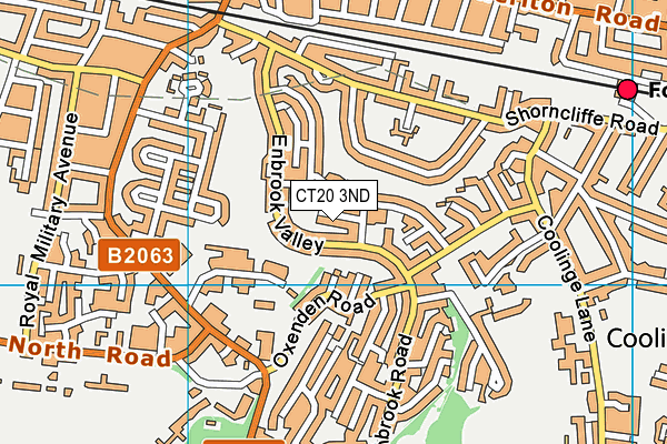 CT20 3ND map - OS VectorMap District (Ordnance Survey)