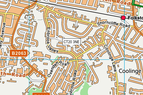 CT20 3NE map - OS VectorMap District (Ordnance Survey)