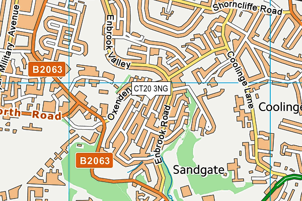 CT20 3NG map - OS VectorMap District (Ordnance Survey)