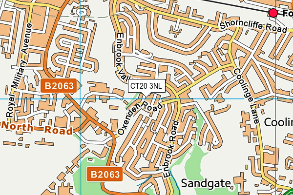 CT20 3NL map - OS VectorMap District (Ordnance Survey)