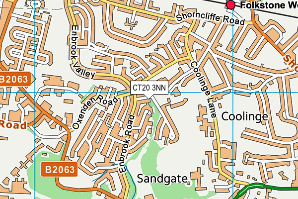 CT20 3NN map - OS VectorMap District (Ordnance Survey)