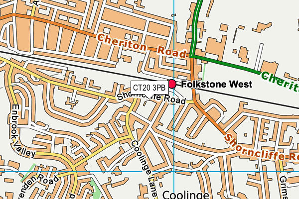 CT20 3PB map - OS VectorMap District (Ordnance Survey)