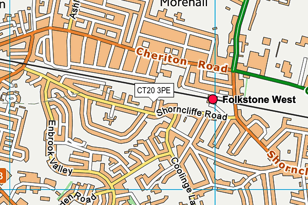 CT20 3PE map - OS VectorMap District (Ordnance Survey)