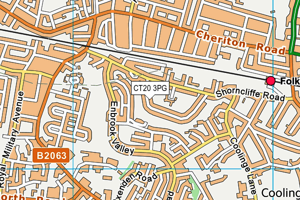 CT20 3PG map - OS VectorMap District (Ordnance Survey)