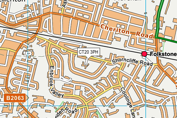 CT20 3PH map - OS VectorMap District (Ordnance Survey)