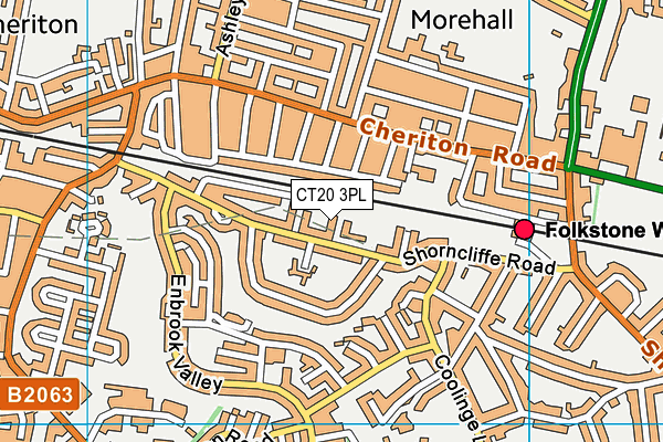 CT20 3PL map - OS VectorMap District (Ordnance Survey)