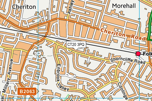 CT20 3PQ map - OS VectorMap District (Ordnance Survey)