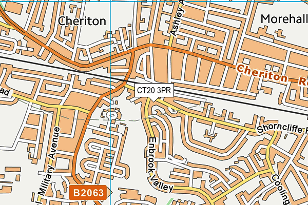 CT20 3PR map - OS VectorMap District (Ordnance Survey)