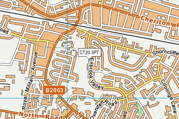 CT20 3PT map - OS VectorMap District (Ordnance Survey)