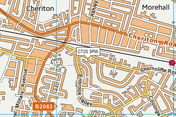 CT20 3PW map - OS VectorMap District (Ordnance Survey)