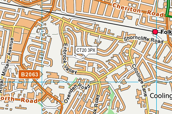 CT20 3PX map - OS VectorMap District (Ordnance Survey)