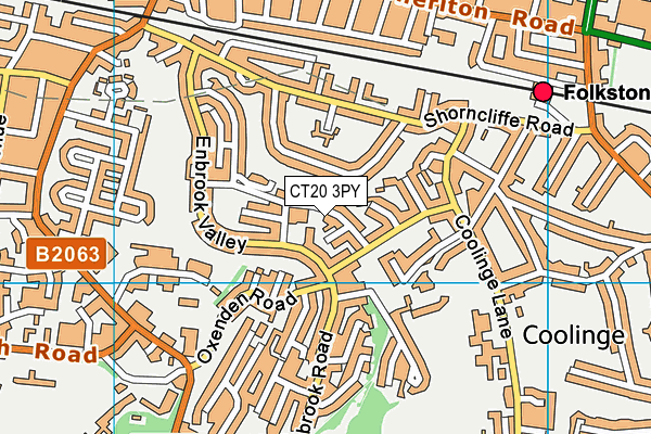 CT20 3PY map - OS VectorMap District (Ordnance Survey)