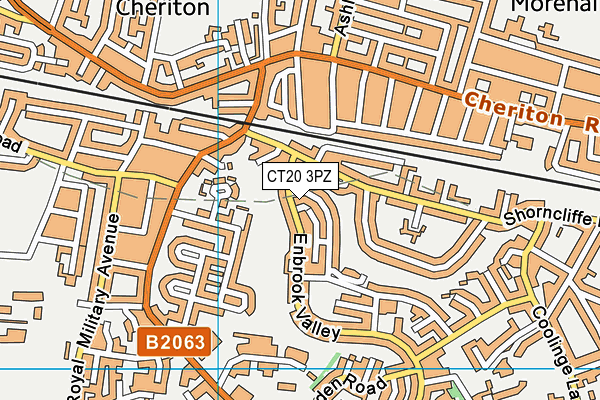 CT20 3PZ map - OS VectorMap District (Ordnance Survey)