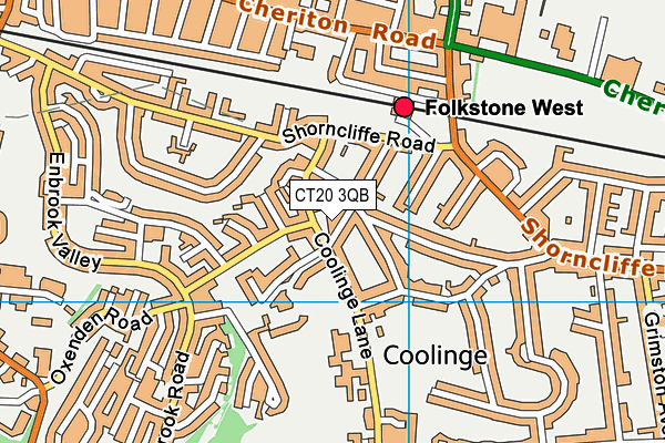 CT20 3QB map - OS VectorMap District (Ordnance Survey)