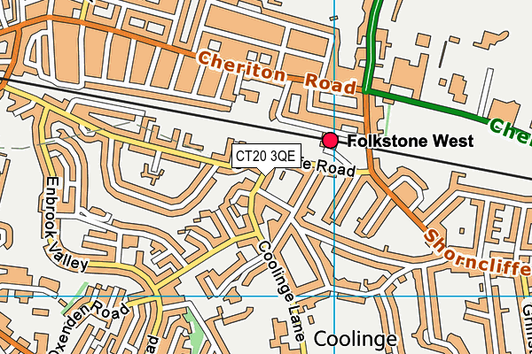 CT20 3QE map - OS VectorMap District (Ordnance Survey)