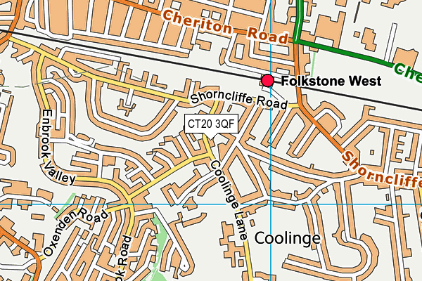 CT20 3QF map - OS VectorMap District (Ordnance Survey)